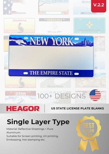 heagor us state license plates single layer v.2.2