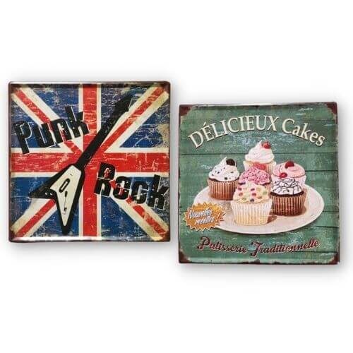 Square tin signs wholesale