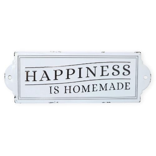 White Metal Kitchen Sign