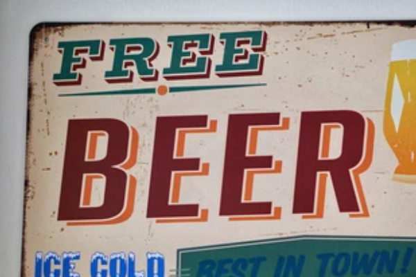 beer tin signs for sale