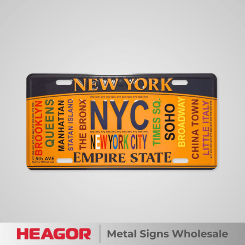 New York License Plate Souvenir