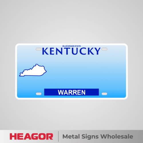 kentucky blue license plate blank