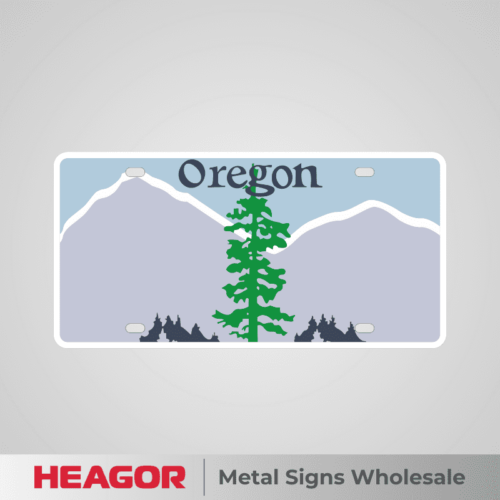 oregon blank license plate by heagor metal sign company