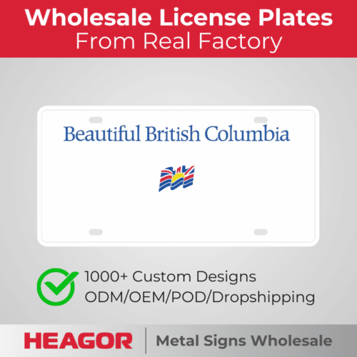 british columbia license plate blanks