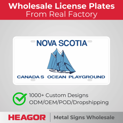 custom nova scotia car plate blank